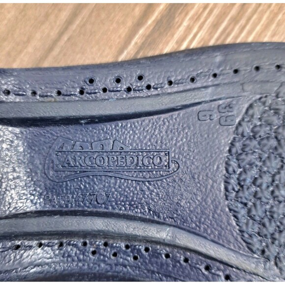 Arcopedico Womens Comfort Shoes Blue Mesh Knit Slip On Flats Size EU 39 US 6 Reg - Picture 5 of 6